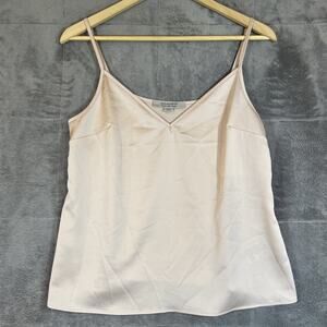All Saints Camisole Womens 6 Blush Pink Satin V Neck Lara Dot Spaghetti Strap